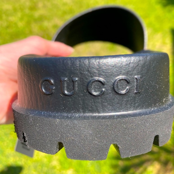 New Gucci Web Stripe Slide Sandals UK 12 US 13 - Picture 4 of 5